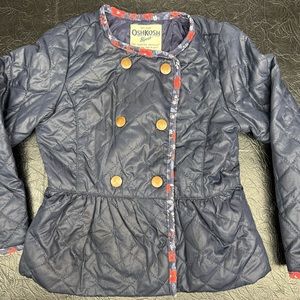 Girls Oshkosh size 5 navy coat